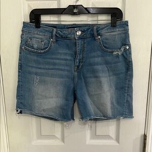 Vigoss Womens Blue Jean Shorts Distressed Cut-Off Style Size 30